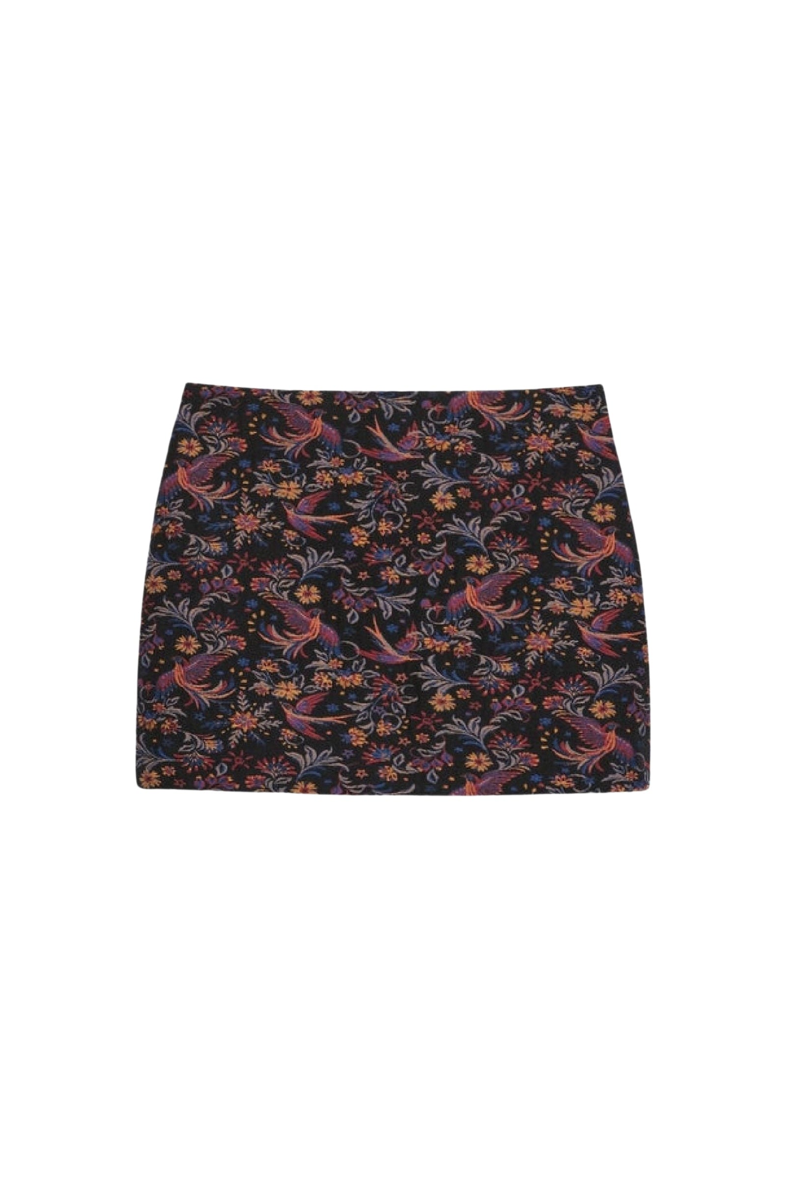 RECO : 70 // Jupe Tolmia en coton - Noir & Multicolore