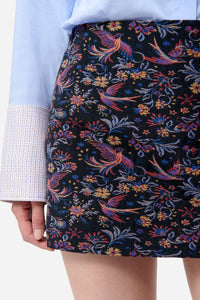 Tolmia cotton skirt - Black & Multicolored