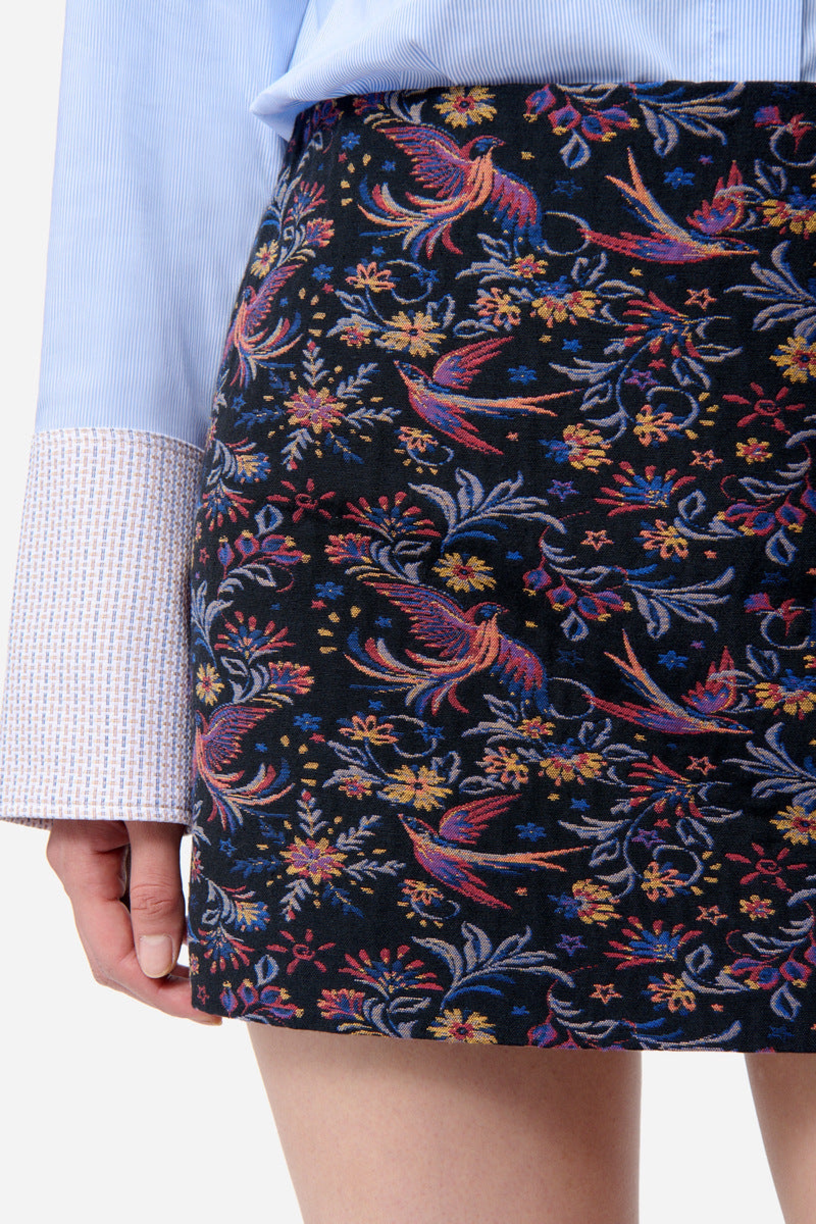 Tolmia cotton skirt - Black & Multicolored
