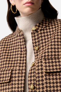 RECO : 195 // Veste style surchemise Florian en laine - Noir & Noisette