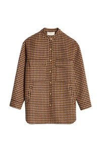 RECO : 195 // Veste style surchemise Florian en laine - Noir & Noisette