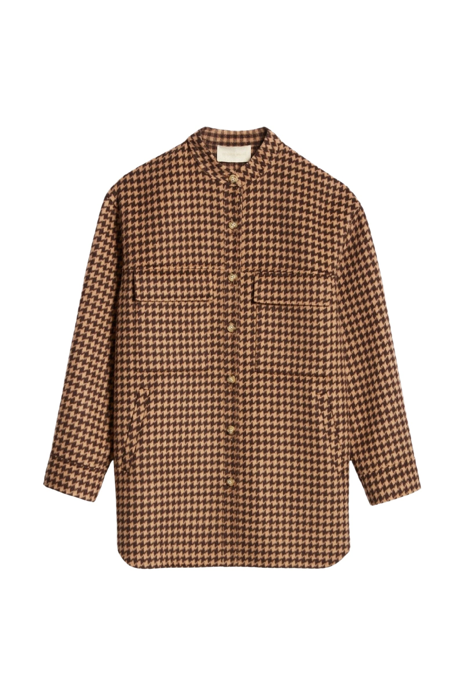 RECO : 195 // Veste style surchemise Florian en laine - Noir & Noisette