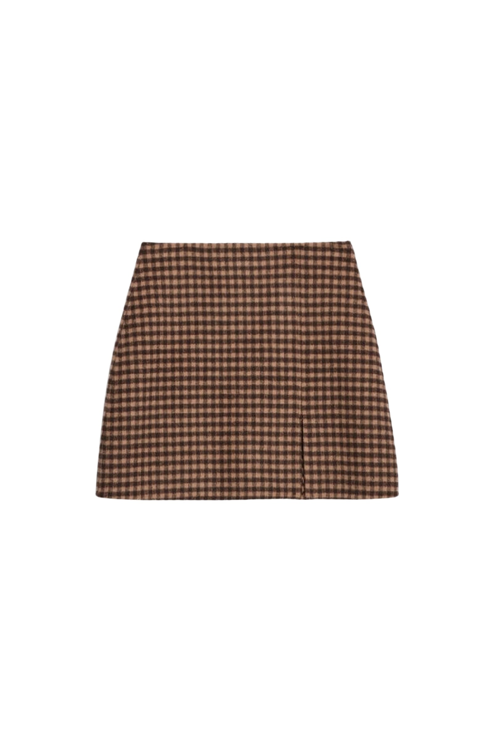 RECO : 95 // Jupe Mimi en laine - Noir & Noisette