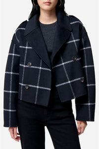Manteau Beran en laine - Noir & Blanc