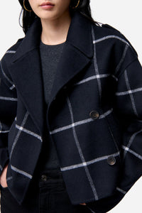 Manteau Beran en laine - Noir & Blanc