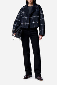 Manteau Beran en laine - Noir & Blanc