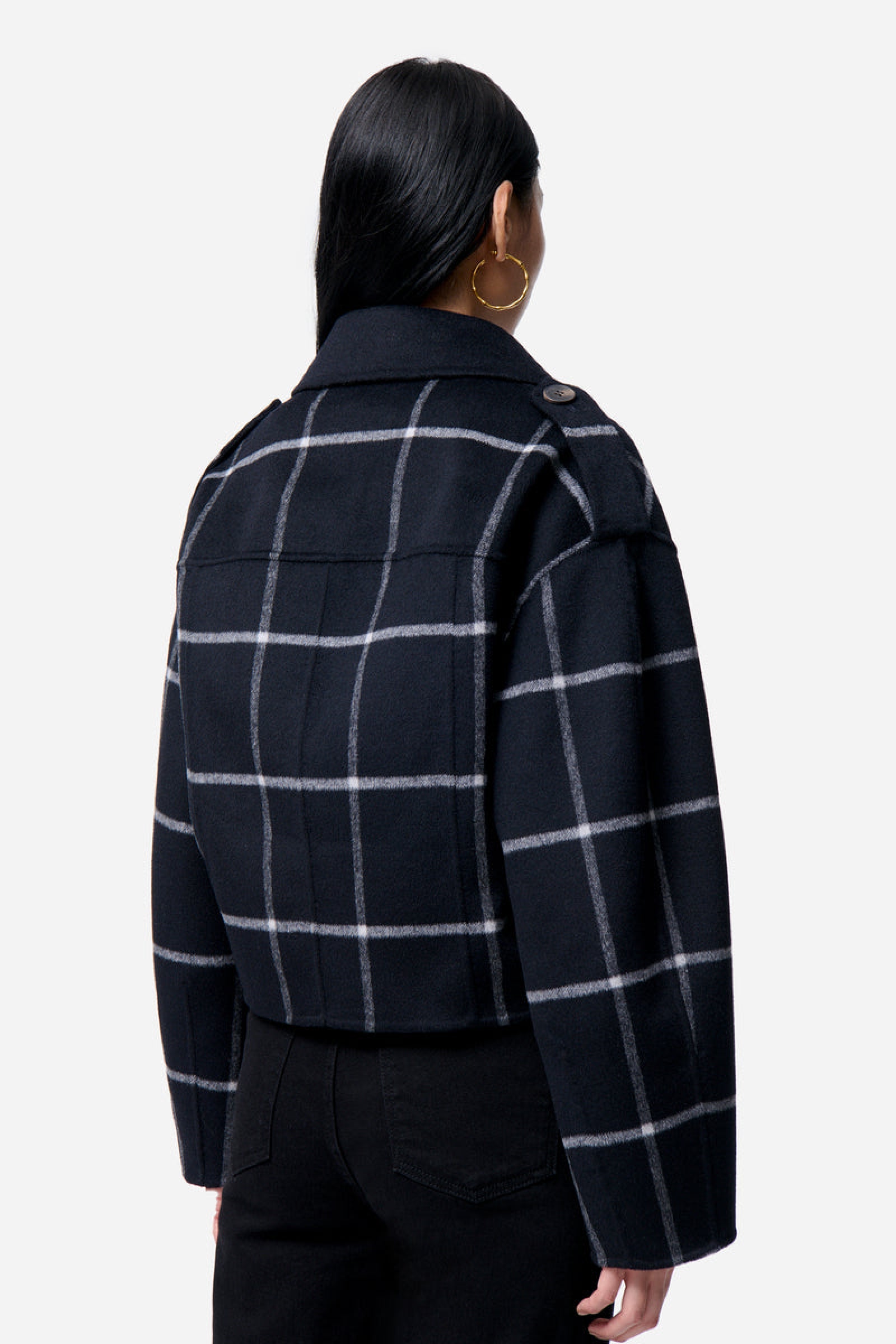 Beran wool coat - Black & White