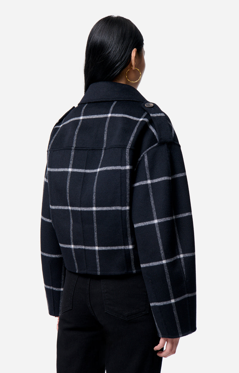 Manteau Beran en laine - Noir & Blanc