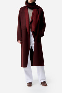 RECO : 320 // Manteau Valeran en laine - Lie de vin & Bordeaux