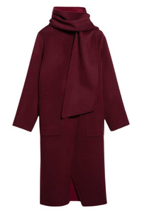 RECO : 320 // Manteau Valeran en laine - Lie de vin & Bordeaux