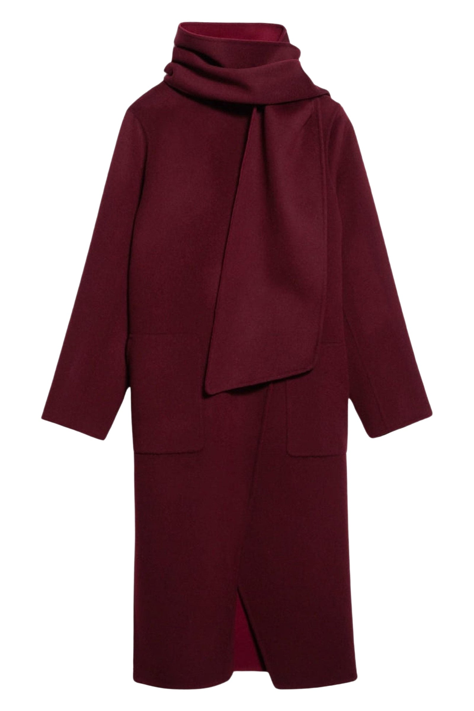 RECO : 320 // Manteau Valeran en laine - Lie de vin & Bordeaux