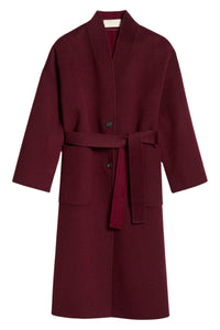 RECO : 290 // Manteau Bachir en laine - Lie de vin & Bordeaux