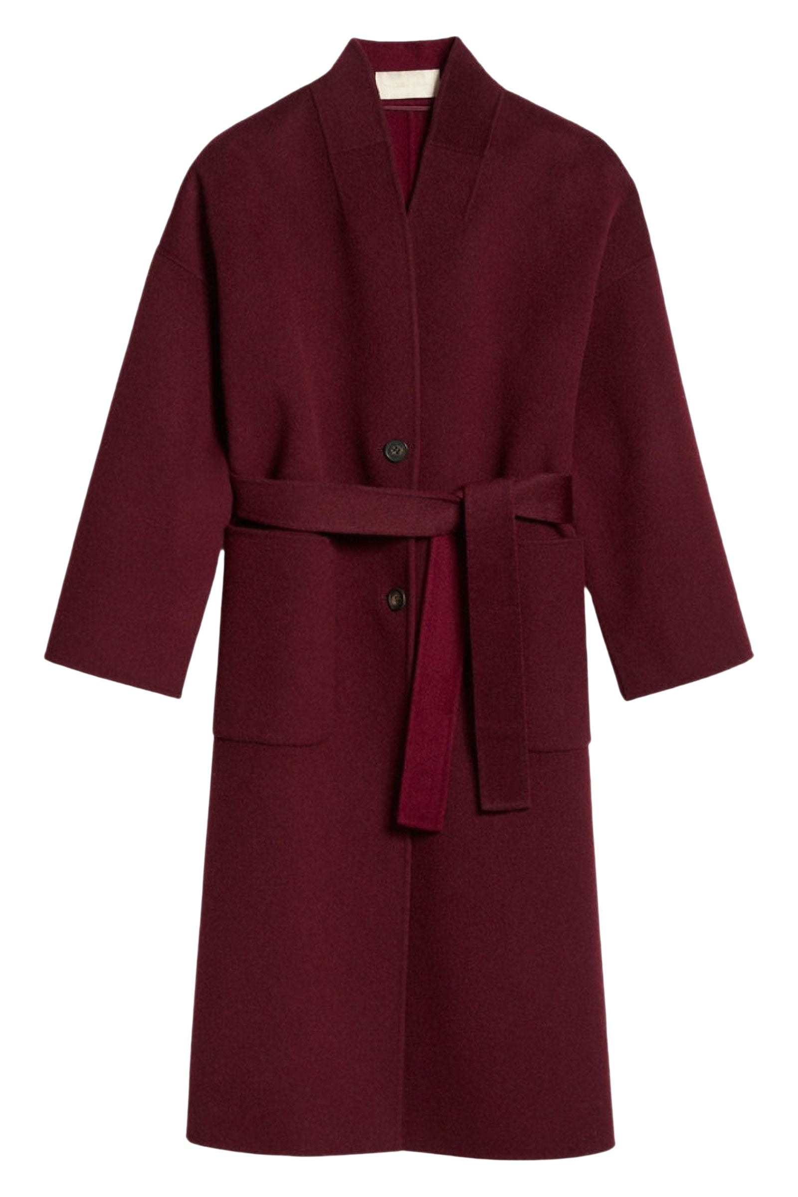 RECO : 290 // Manteau Bachir en laine - Lie de vin & Bordeaux