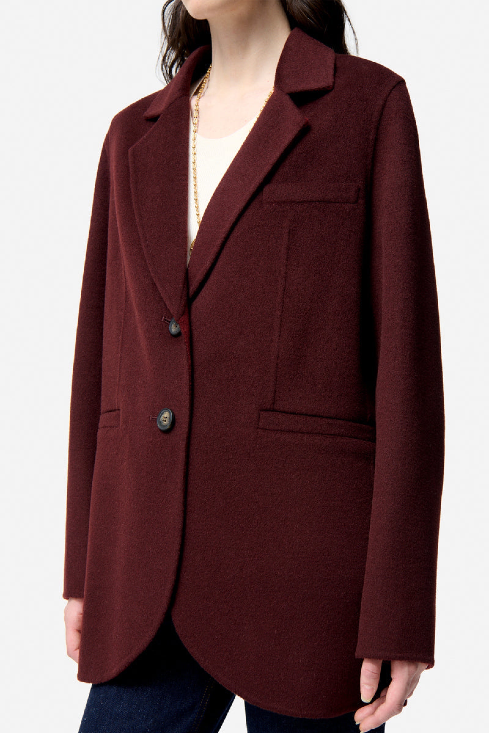 Marc wool jacket - Wine-red & Bordeaux