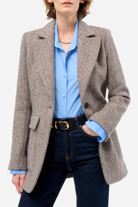 RECO : 180 // Blazer Floe en laine - Marron Chine