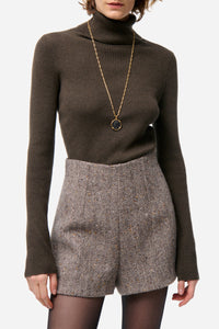RECO : 80 // Short Huchet en laine - Marron Chine