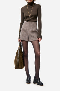 RECO : 80 // Short Huchet en laine - Marron Chine