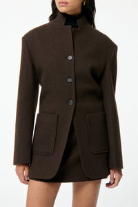 RECO : 195 // Blazer Francès en laine - Marron