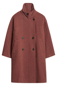 RECO : 290 // Manteau Flo en laine - Cerise & Multicolore