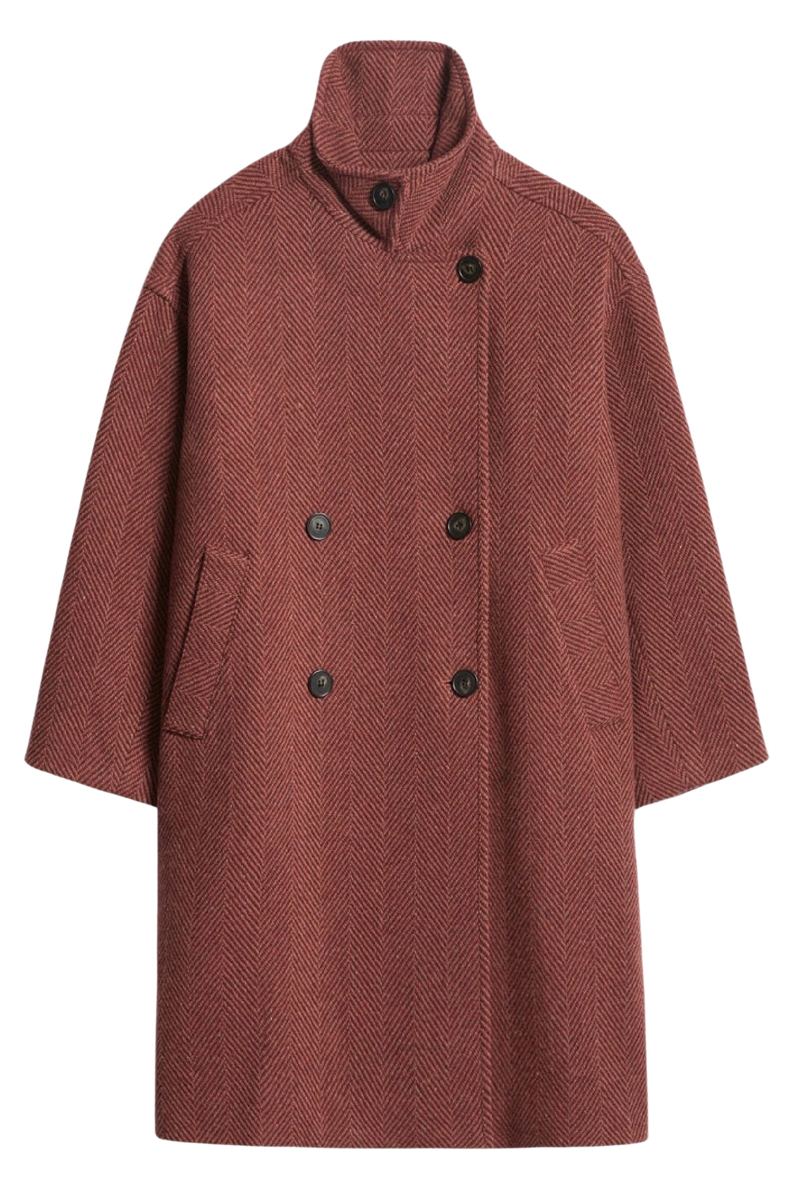 RECO : 290 // Manteau Flo en laine - Cerise & Multicolore