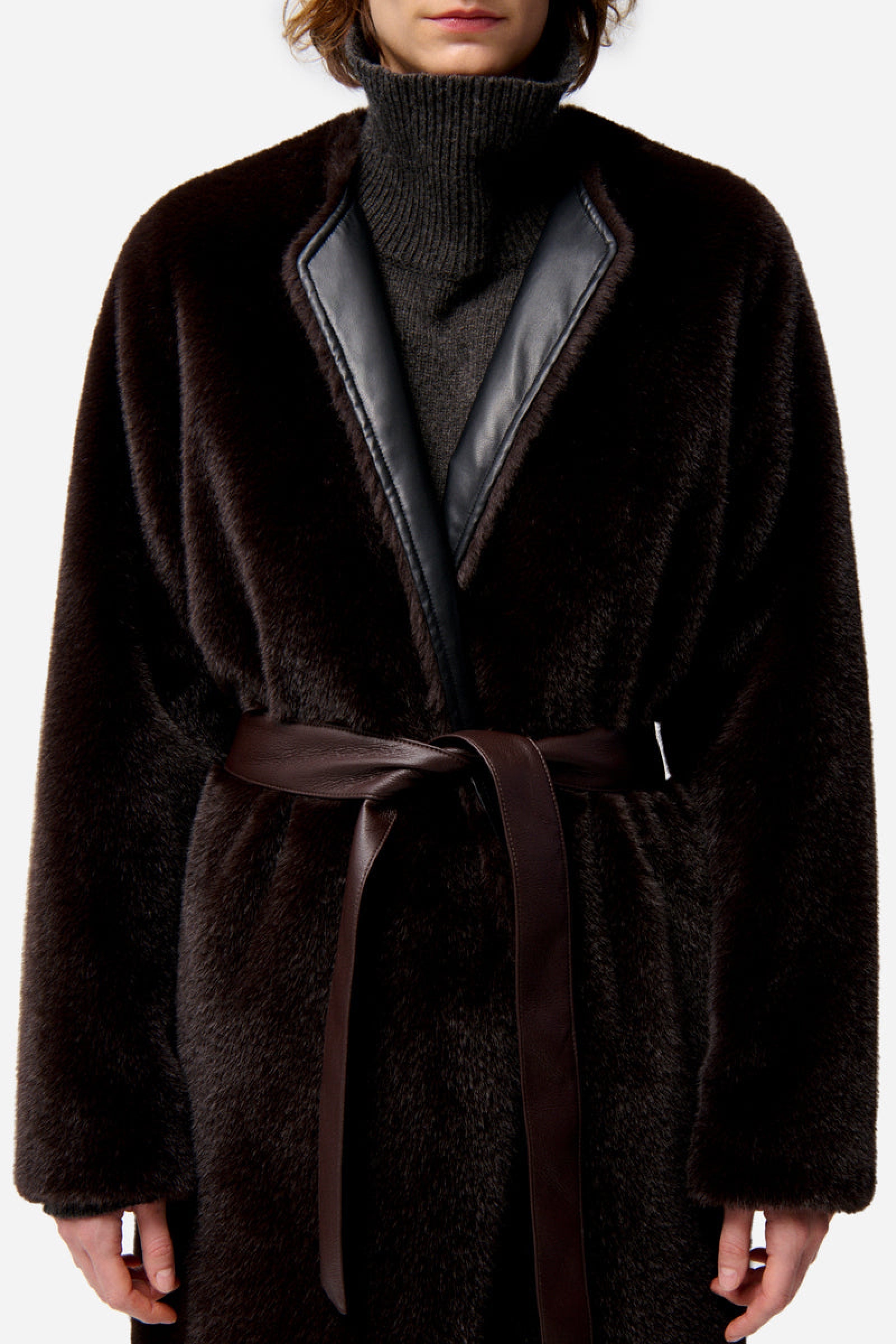 Fluffy Coat - Brown