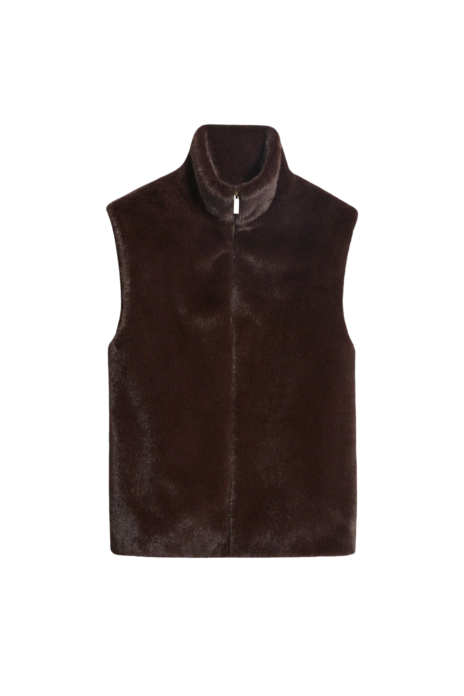 Furo sleeveless jacket - Brown