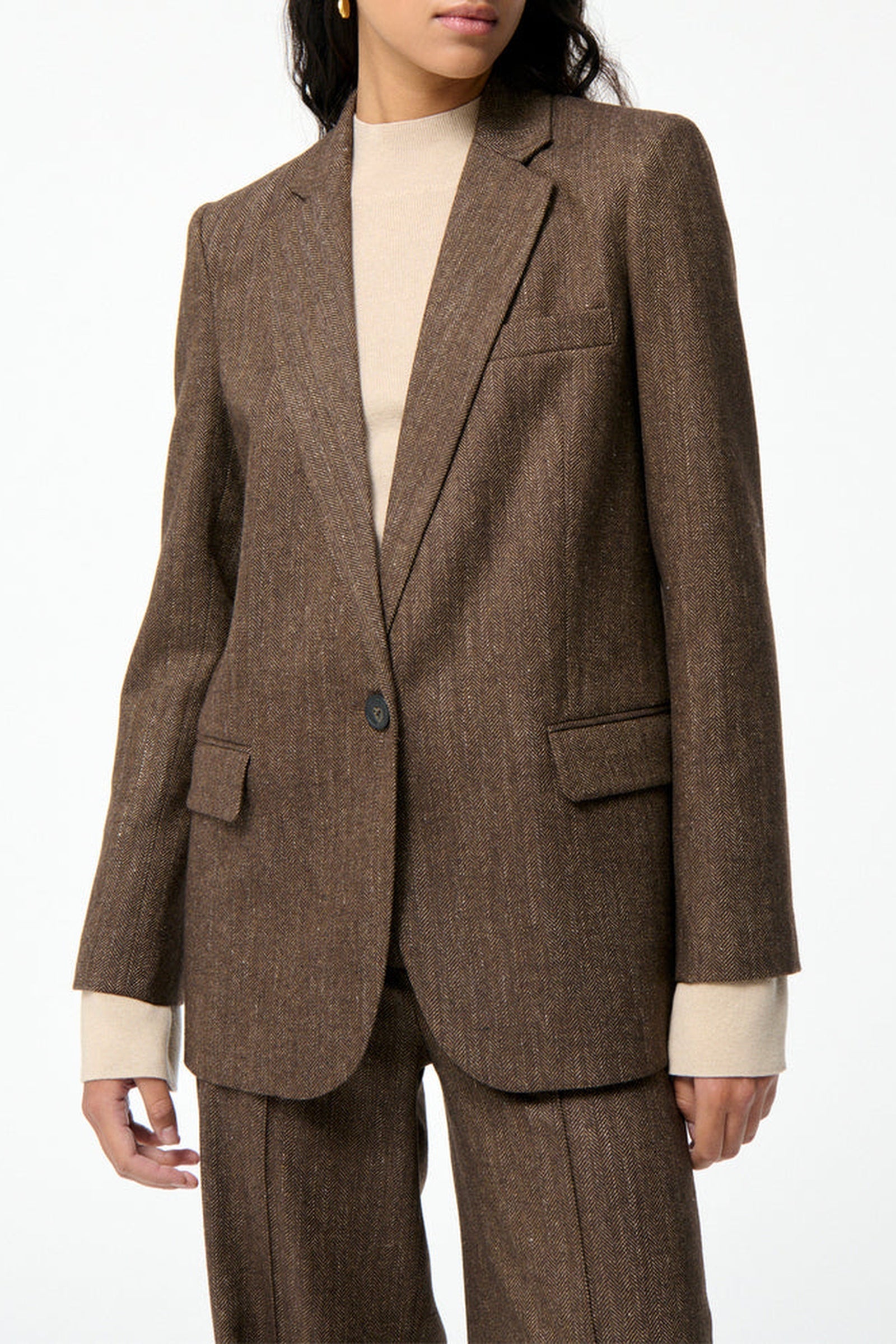 RECO : 150 // Blazer Tilia en laine - Marron