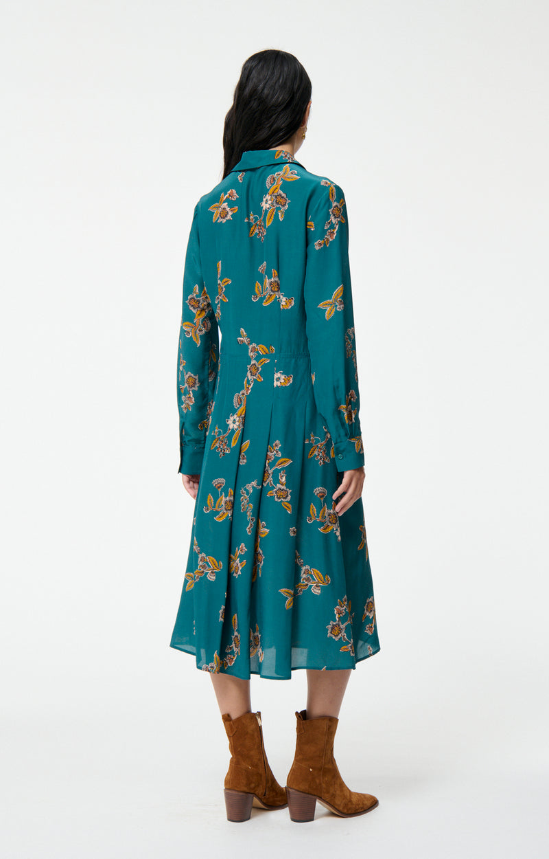 Robe midi Fresh - Bleu Canard