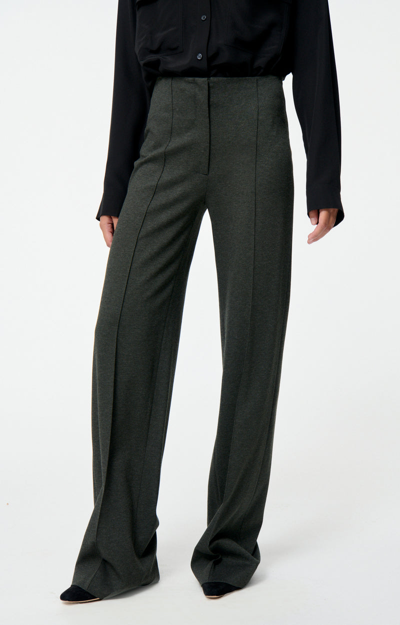 Pantalon droit taille haute Faru - Kaki