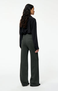 Pantalon droit taille haute Faru - Kaki