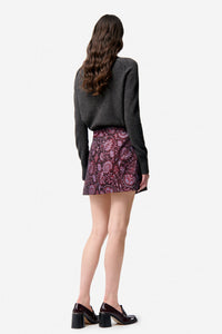 Fikir Skirt - Burgundy & Metallic