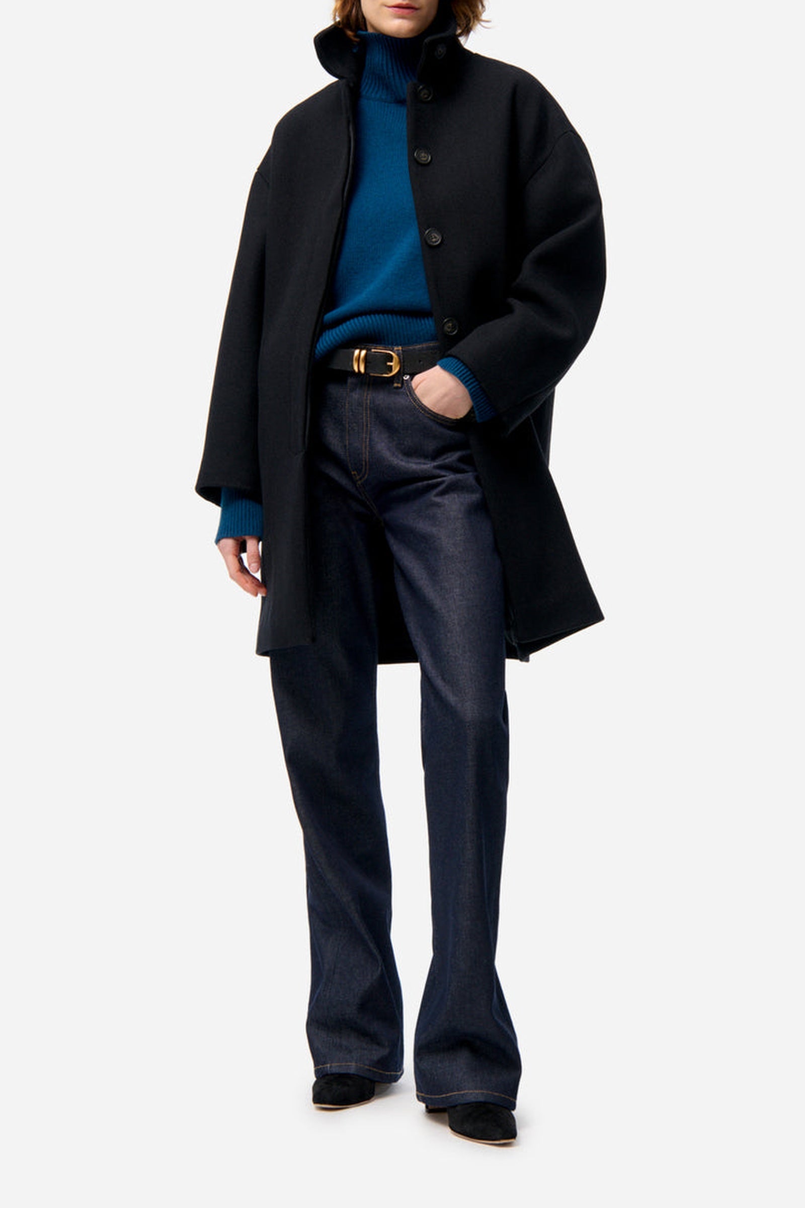 RECO : 190 // Manteau Fépin en laine - Noir