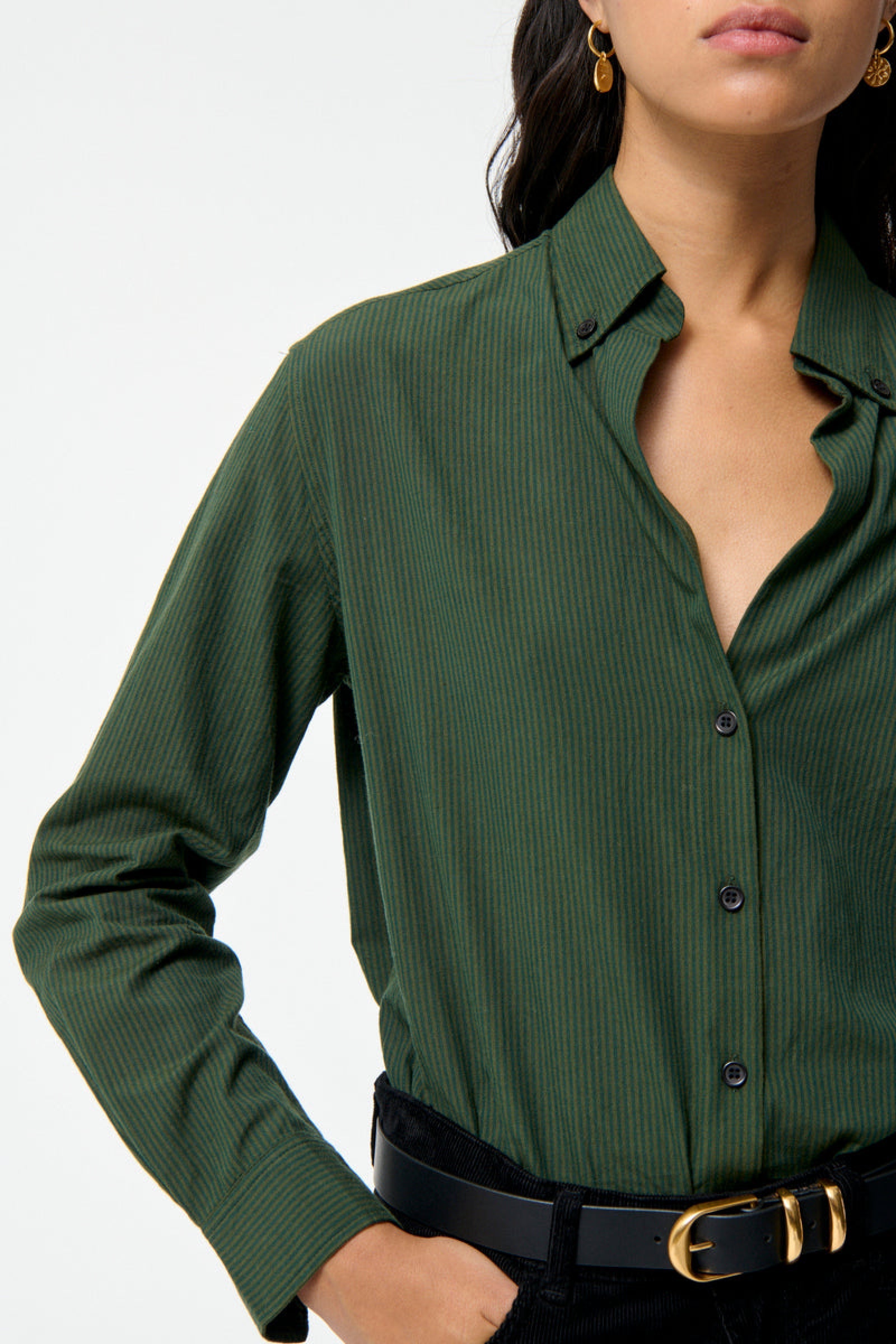 Druyat cotton shirt - Dark Green
