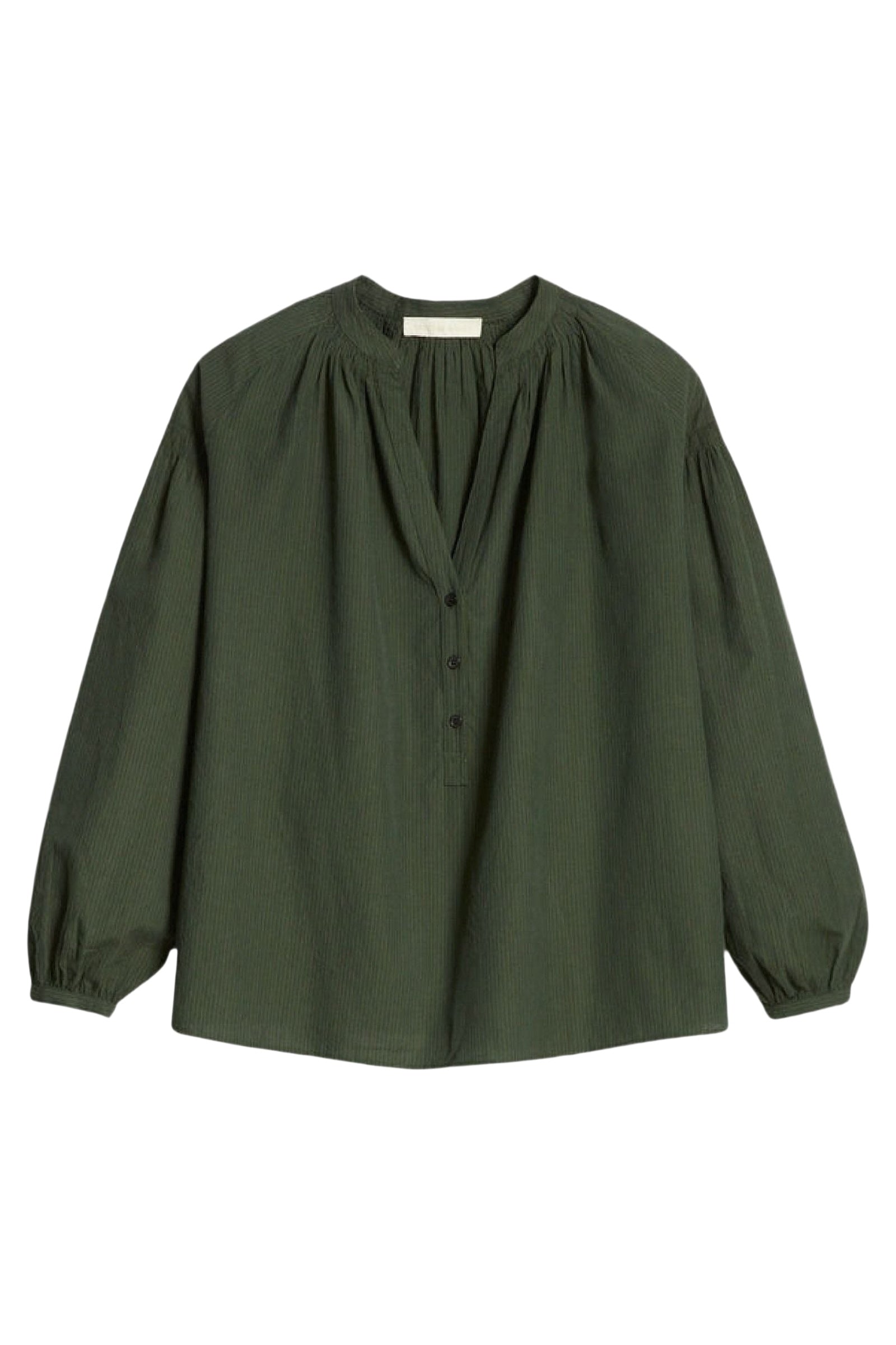 RECO : 95 // Blouse Nipoa en coton - Vert Foncé