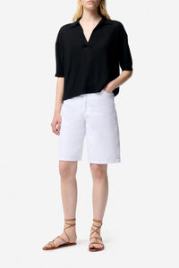 RECO : 80 // Pull polo Faby en laine - Noir