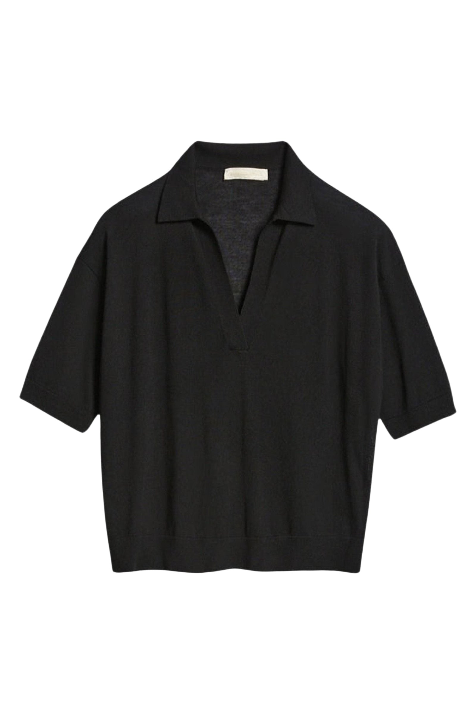 RECO : 80 // Pull polo Faby en laine - Noir