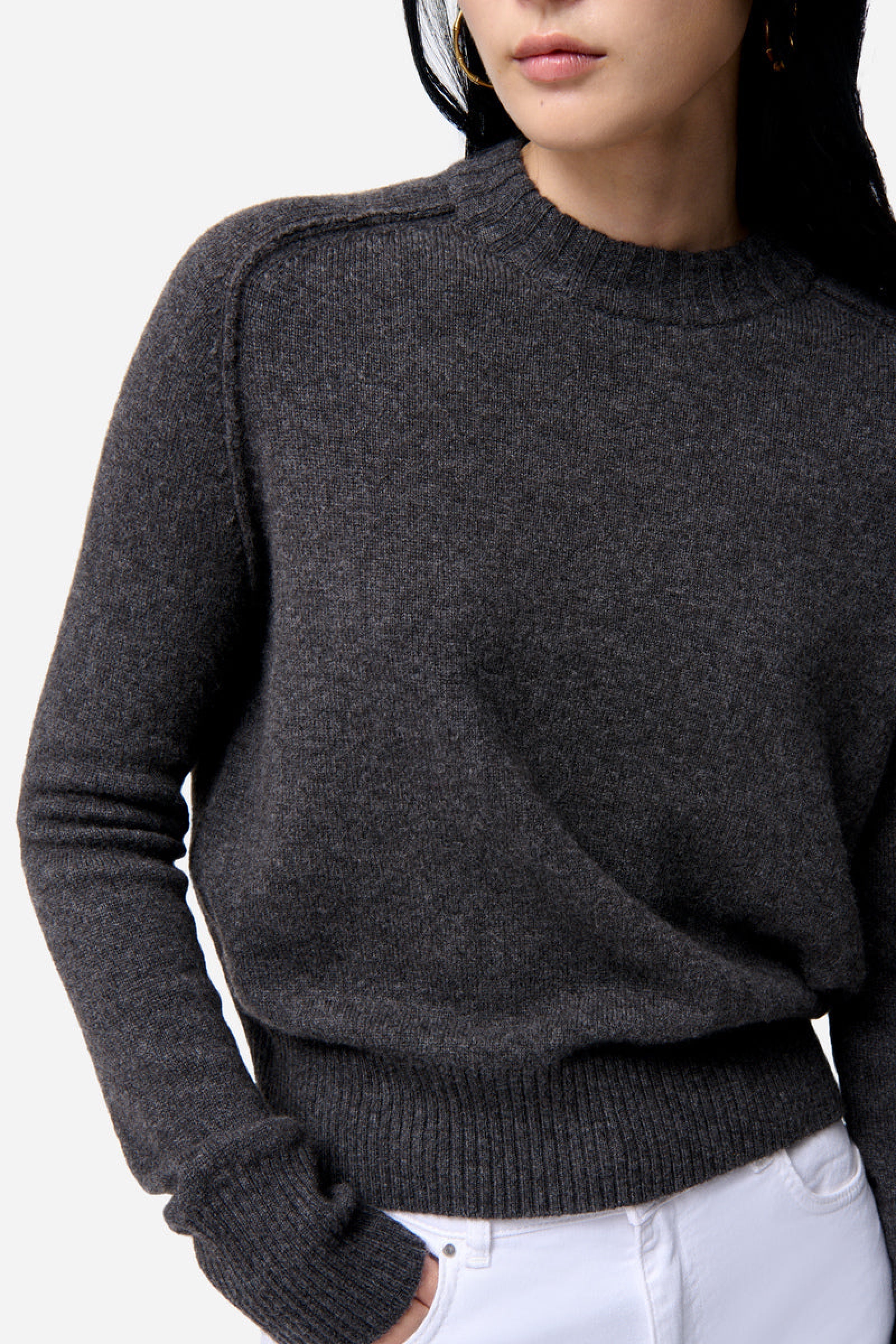 Pull Fresia en laine - Anthracite