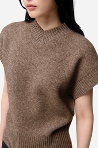 Pull Fabio en laine - Taupe