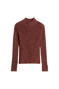 RECO : 80 // Pull Farida en laine mélangée - Aubergine