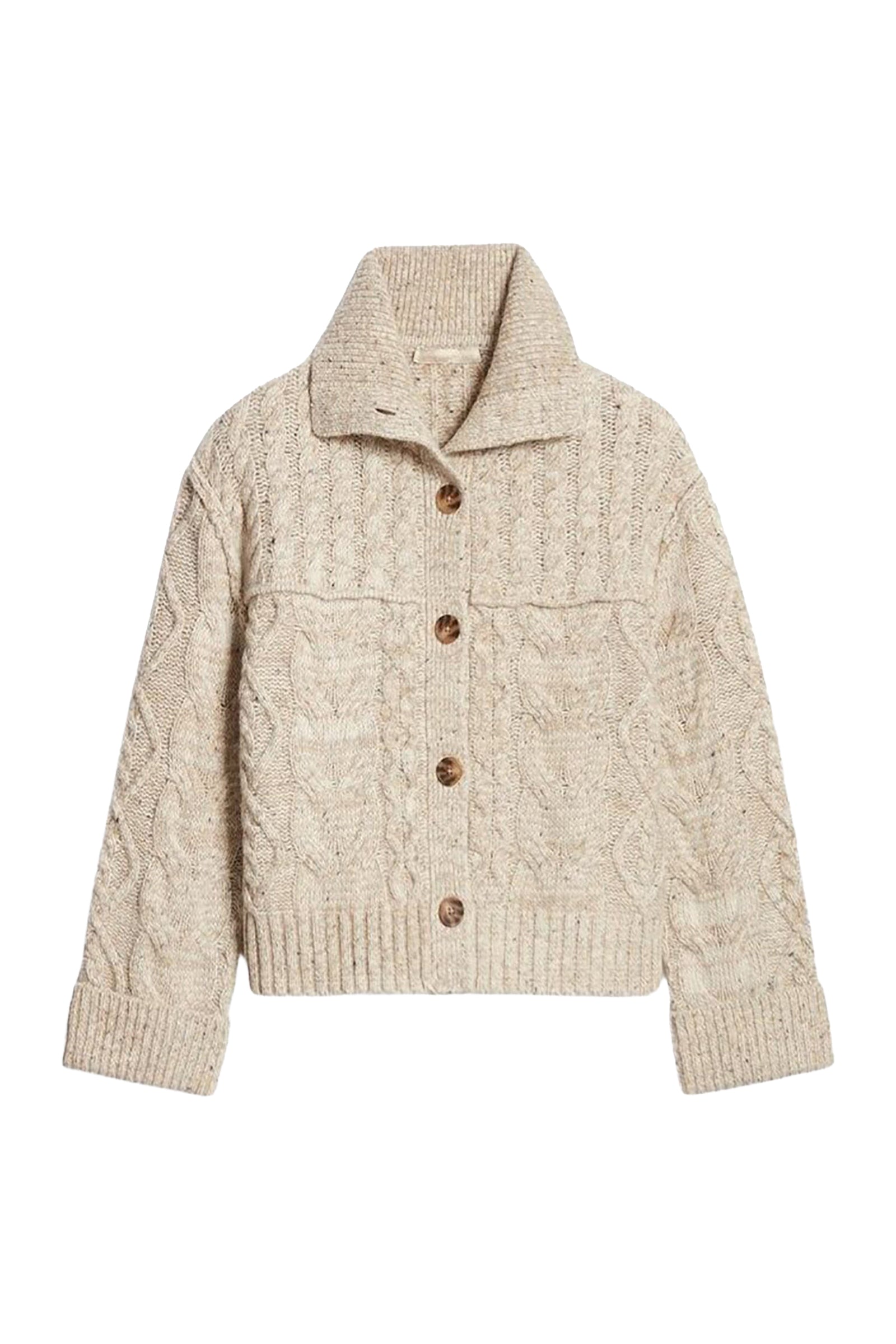 Cardigan Forest en laine - Beige