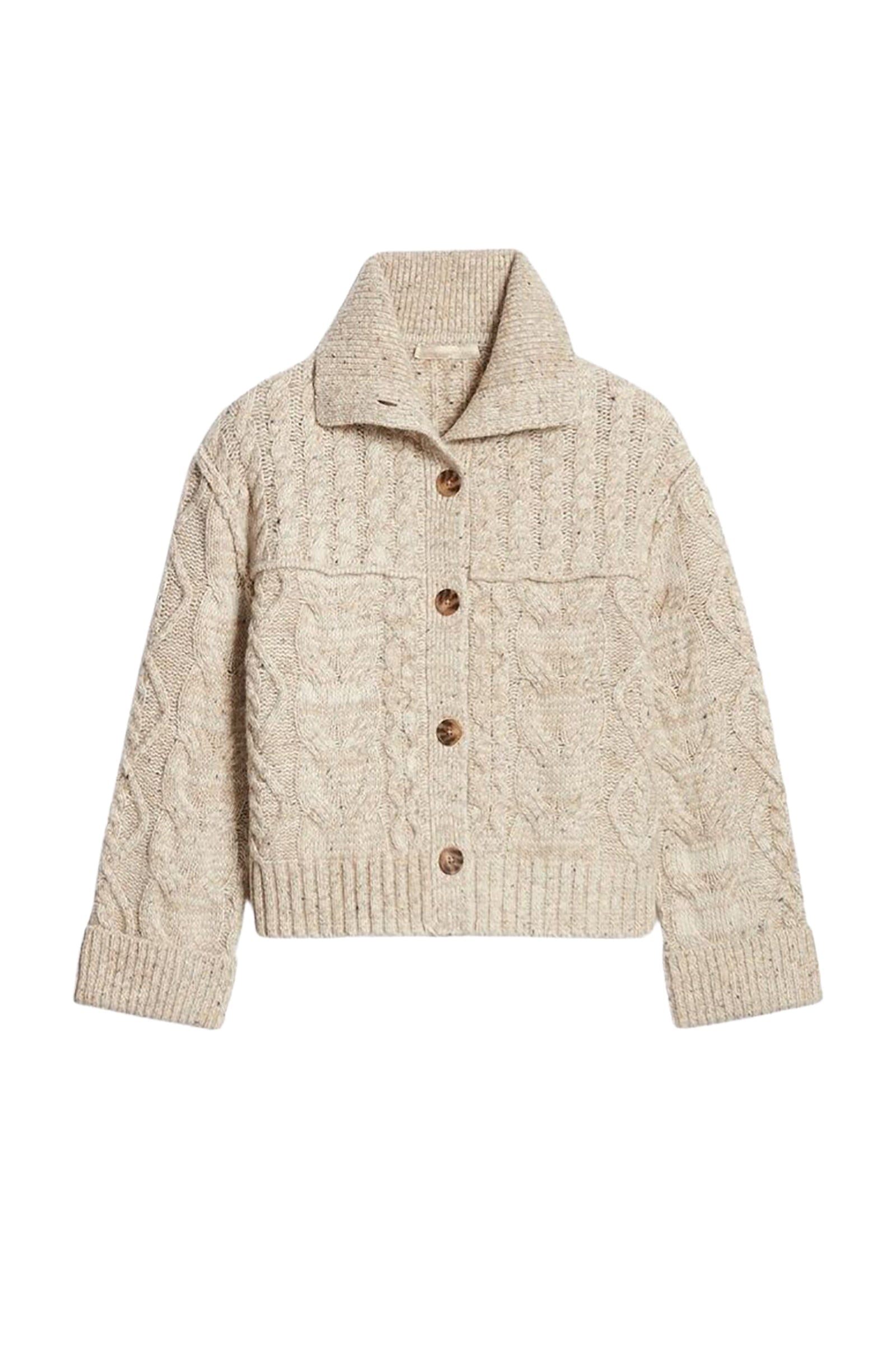 Cardigan Forest en laine - Beige