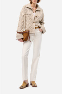 Cardigan Forest en laine - Beige