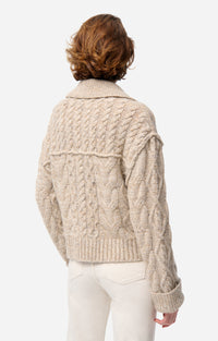 Cardigan Forest en laine - Beige