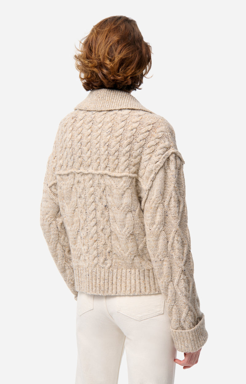 Cardigan Forest en laine - Beige