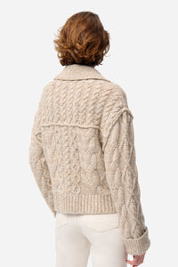 Cardigan Forest en laine - Beige