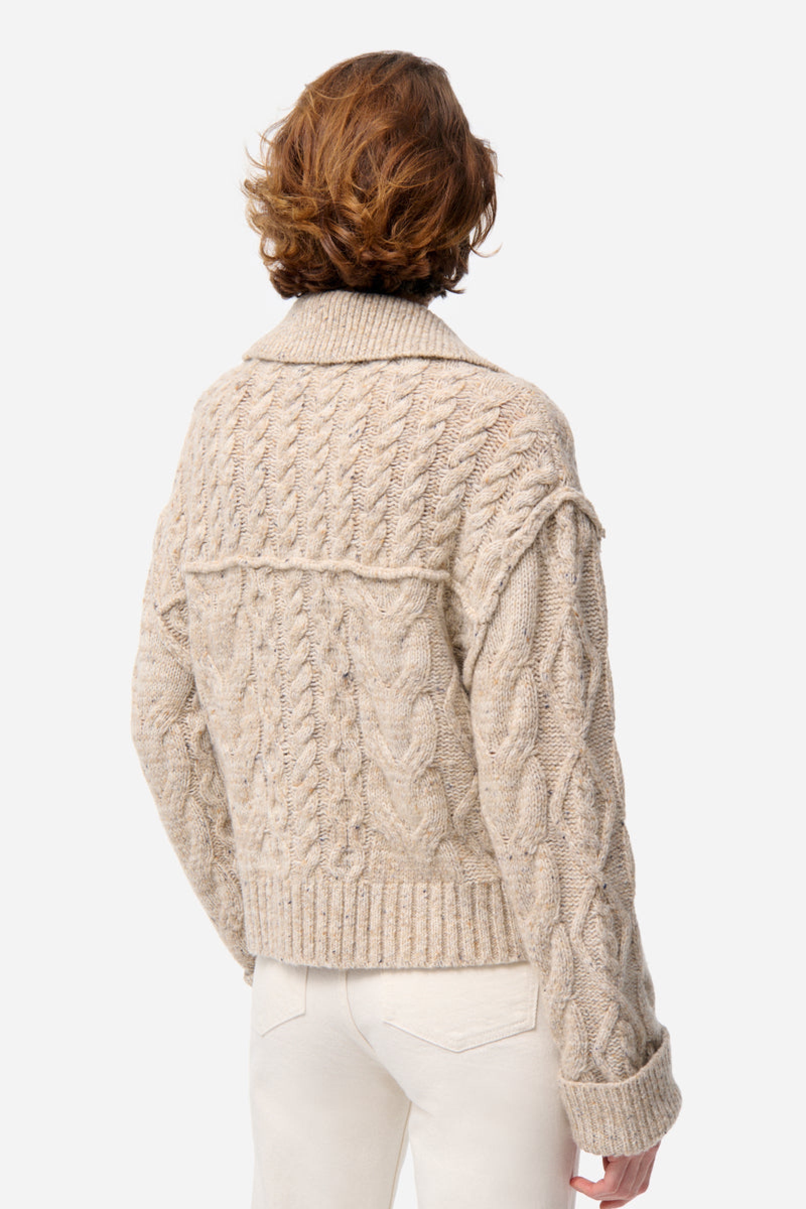 Cardigan Forest en laine - Beige