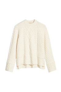 Pull Folk en laine - Écru