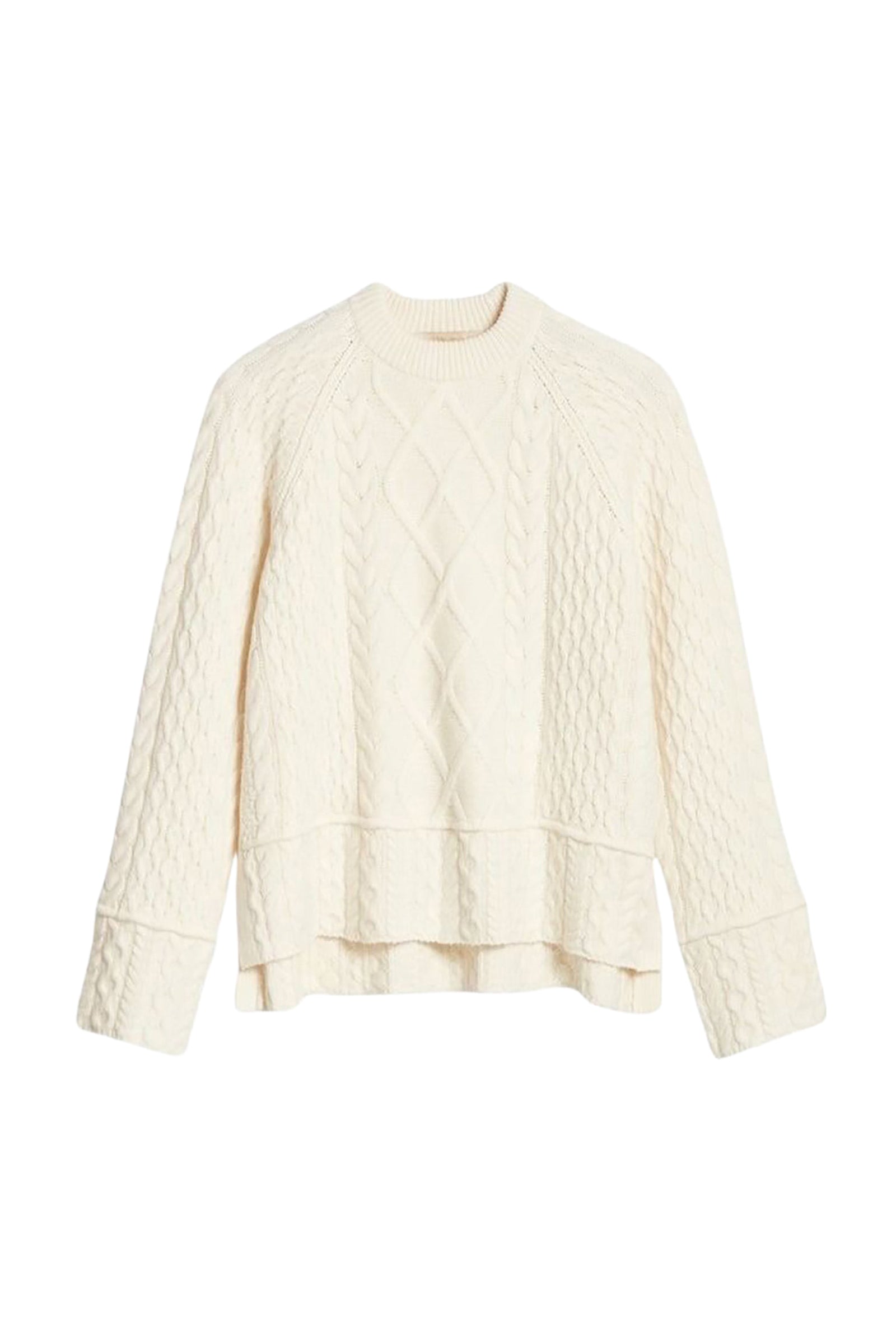 Pull Folk en laine - Écru
