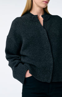 Cardigan Fennel en laine - Anthracite