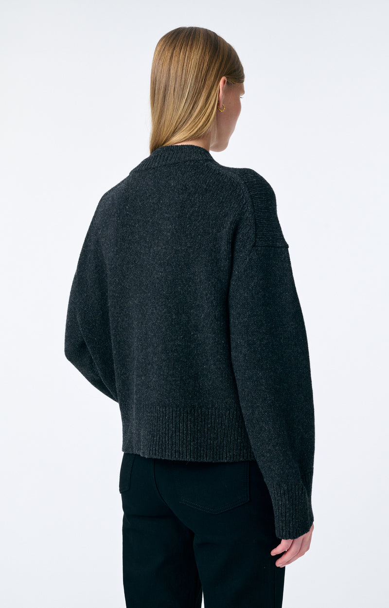 Cardigan Fennel en laine - Anthracite